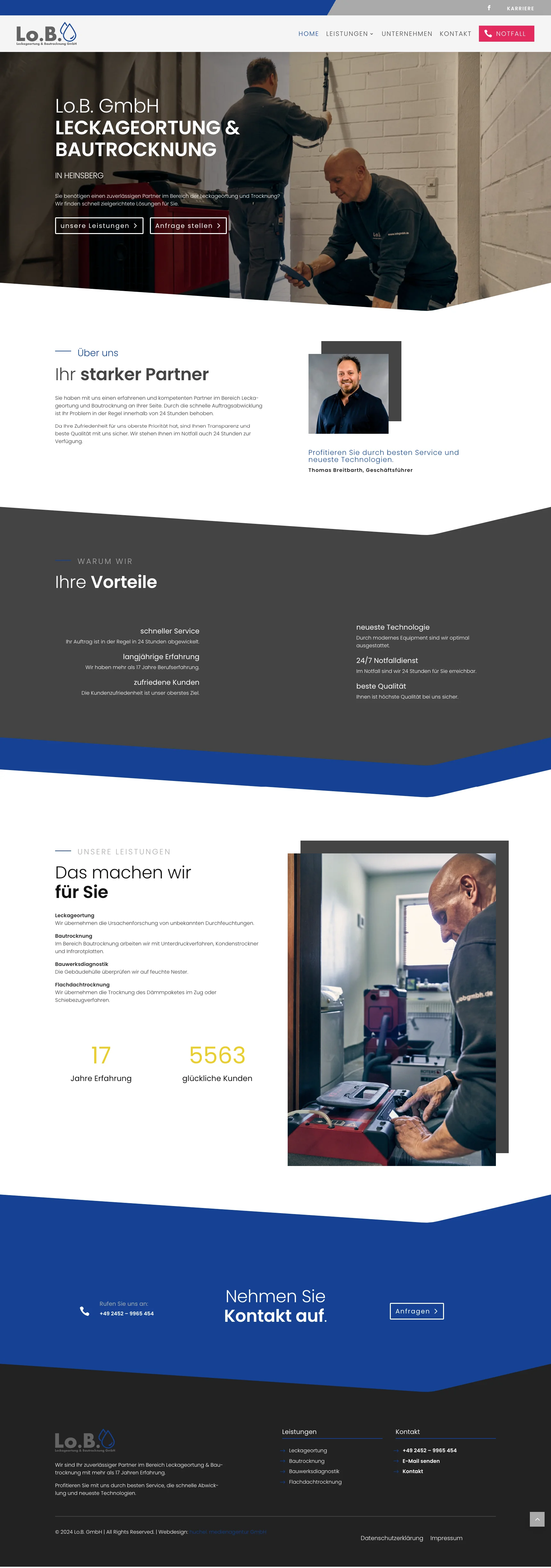 Lo B GmbH Leckageortung und Bautrocknung Heinsberg