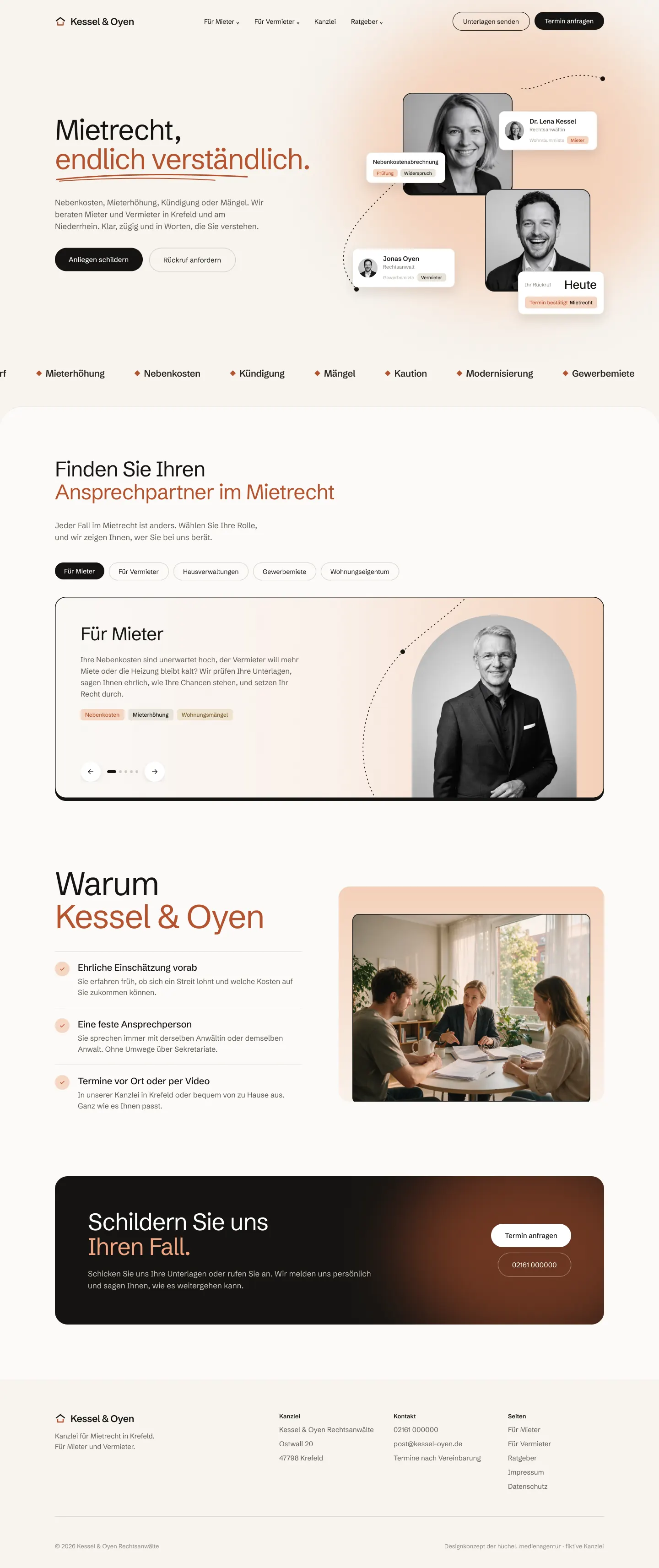 Referenz: Designkonzept Kessel Oyen Mietrecht