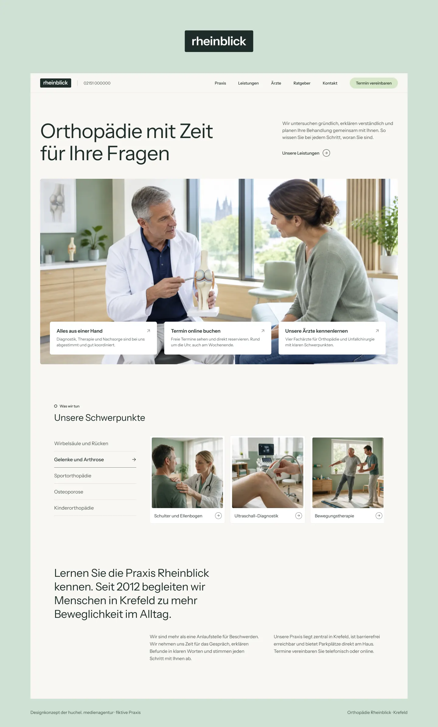 Referenz: Designkonzept Orthopaedie Rheinblick