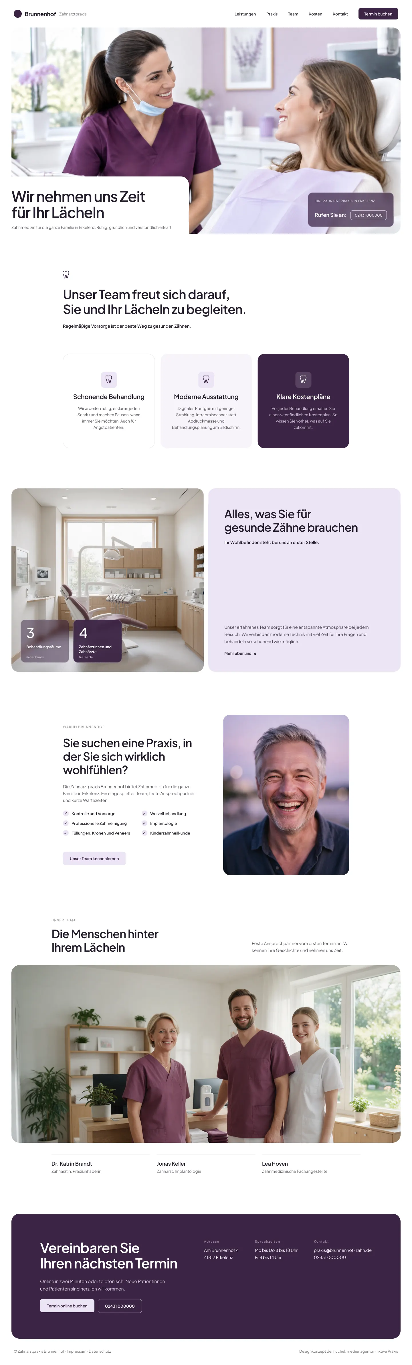 Referenz: Designkonzept Zahnarztpraxis Brunnenhof