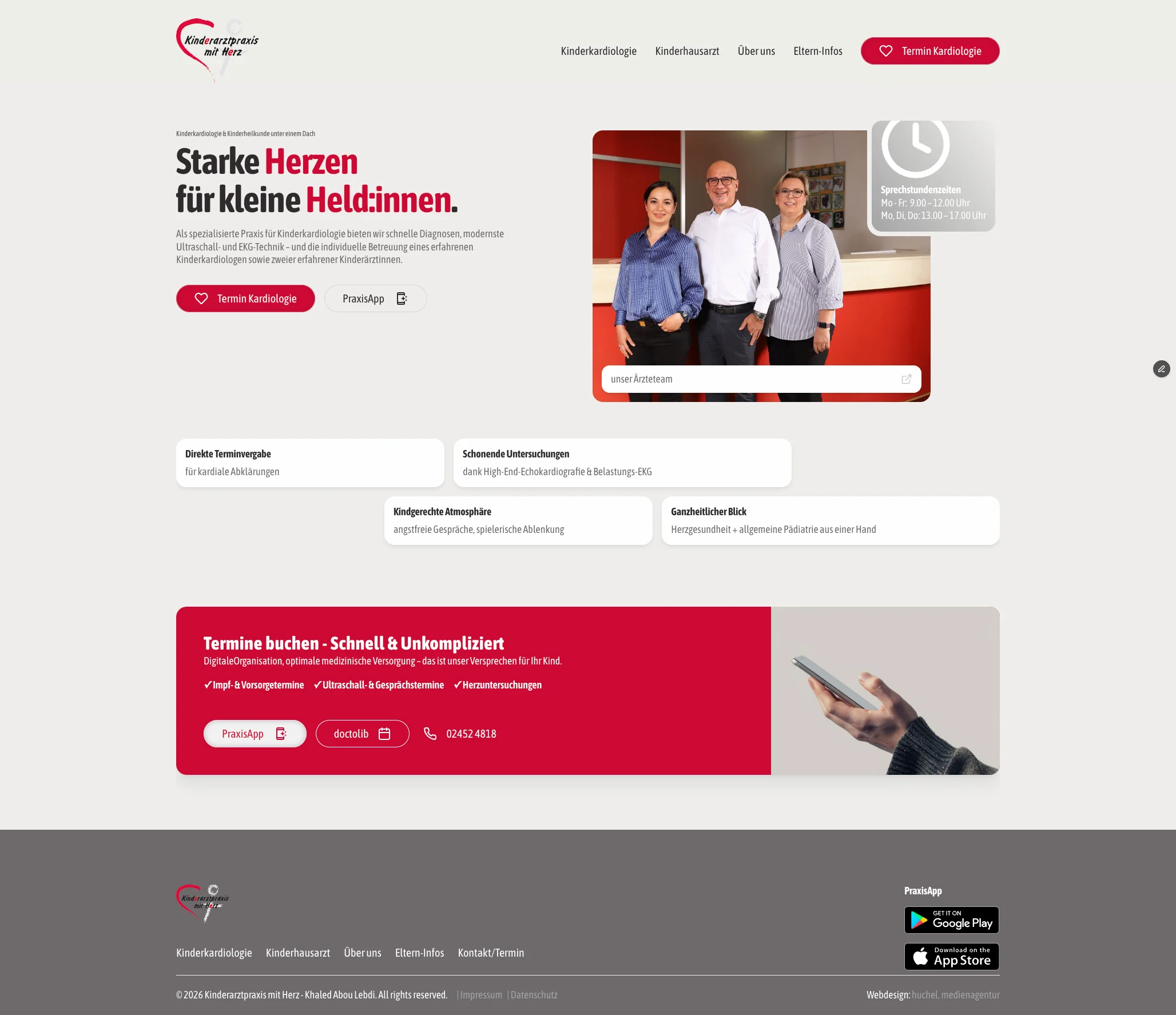 Referenz: screenshot kinderarztpraxismitherz